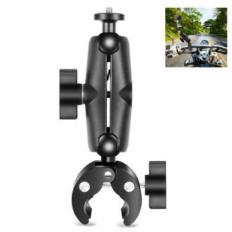 PULUZ Motorcycle Crab Clamp Handlebar Fixed Mount Holder for GoPro and Other Action Cameras(Black)