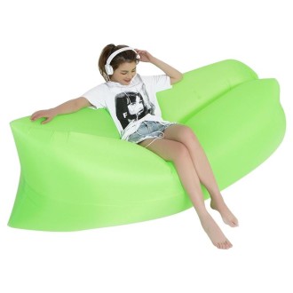 Outdoor Portable Lazy Water Inflatable Sofa Beach Grass Air Bed, Size: 200 x 70cm(Green)