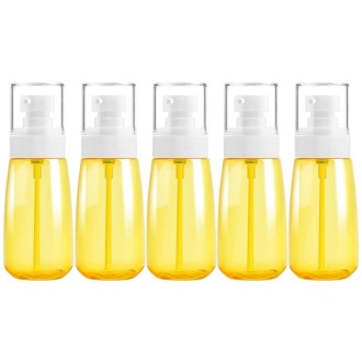 5 PCS Travel Plastic Bottles Leak Proof Portable Travel Accessories Small Bottles Containers, 60ml(Yellow)