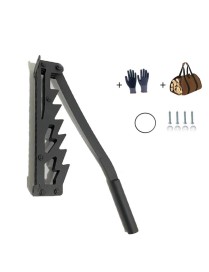 Upgrade Wall Mounted Manual Wood Splitter High Carbon Steel Fire Wood Cutter With Gloves Bags Set