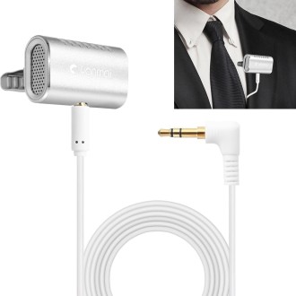 Yanmai R977 Recording Clip-on Lapel Mic Lavalier Omni-directional Double Condenser Microphone, Compatible with PC/iPad/Android a