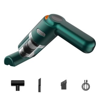 KBN-010 10000Pa Powerful Car Cordless Vacuum Cleaner Handheld Cleaning Tool, Spec:Standard Version(Dark Green)