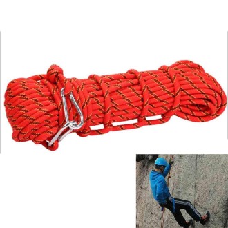 Climbing Auxiliary Rope Static Rope Safety Rescue Rope, Length: 10m Diameter: 10mm(Red)