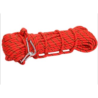 Climbing Auxiliary Rope Static Rope Safety Rescue Rope, Length: 10m Diameter: 10mm(Red)