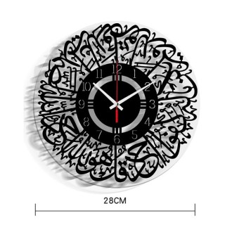 TM027 Home Decoration Acrylic Wall Clock(Digital White)