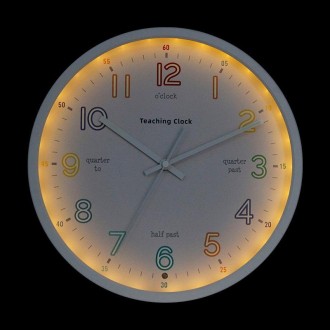 12-Inch Sound-Controlled Night Light Clock(Warm Yellow Light)