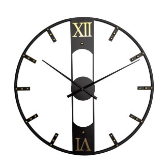 YX8836 Home Decor Wall Clock Wrought Iron Rivet Scale Silent Clock, Size: 80cm