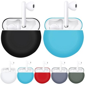 For Huawei FreeBuds 3 Split Style Liquid Silicone Wireless Earphone Protective Case Storage Box(White)