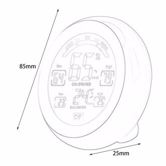 TS-S93 Multifunctional Digital Thermometer Hygrometer Temperature Humidity Meter, Value Trend Display C/Funit
