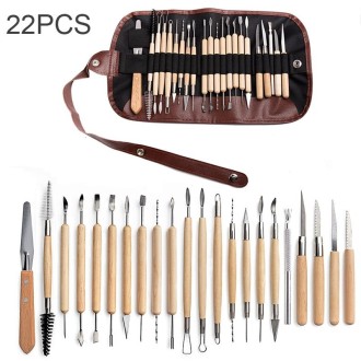 22 In 1 Pottery Tool Set Pottery Clay Stone Carving Knife DIY Clay Combination Tool