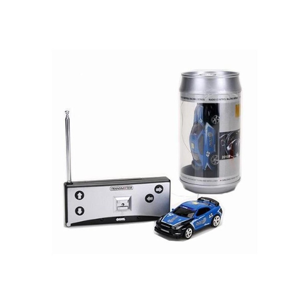 Coke Can Mini RC Car Radio Remote Control Micro Racing Car(Blue)