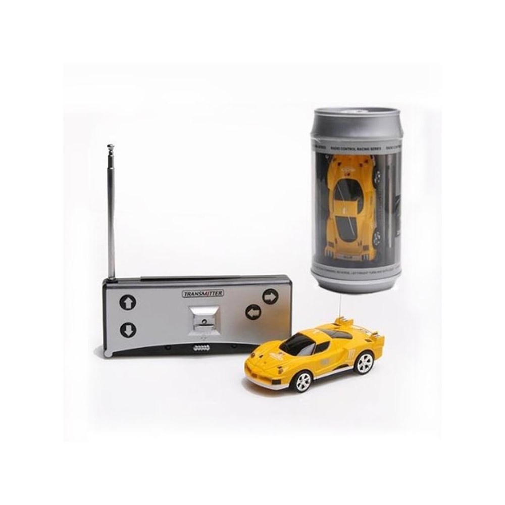 Coke Can Mini RC Car Radio Remote Control Micro Racing Car(Yellow)