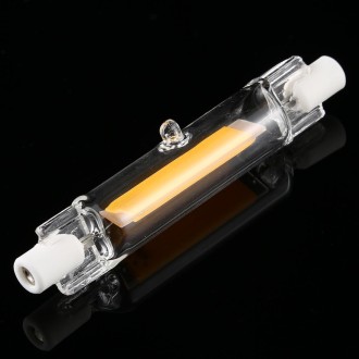 R7S 3W 350LM 78mm COB LED Bulb Glass Tube Replacement Halogen Lamp Spot Light, Warm Light