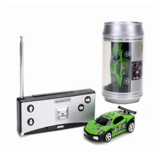 Coke Can Mini RC Car Radio Remote Control Micro Racing Car(Green)