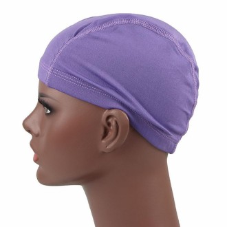 Hip Hop Dome Cap Wig Elastic Cap (Purple)