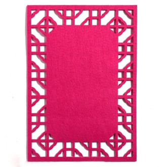 School Stereo Colorful Thick Non-woven Background Pad Decoration Materials, Size: 40x28cm(Rose Red)