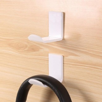 2 PCS Headphone Bracket Sticky Headset Hanger(Black)