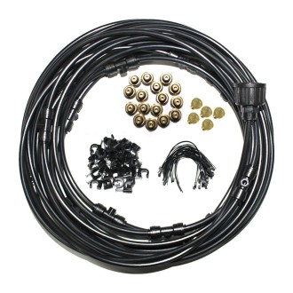 HG-20 Garden Irrigation Outdoor Animal Enclosure Low Pressure Spray Cooling System, Specification: 3+12m 21 Heads (Black)