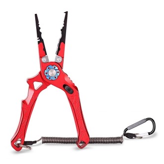 Multifunctional Open-Loop Lead-Pressing Fishing Pliers With Lock(Red)