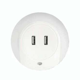 A78B LED Night Light With USB Port Intelligent Light Control Sensor Light, Plug:EU Plug(White)