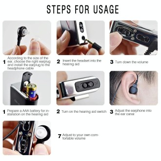 V99 Box Sound Amplifier Aid Hearing Aid Earphone