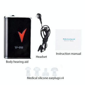 V99 Box Sound Amplifier Aid Hearing Aid Earphone