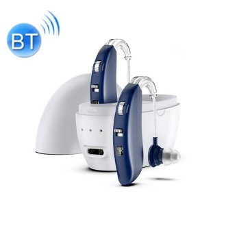 GM-301 Hearing Aid Rechargeable Sound Amplifier,Spec: With Charging Pod Blue+White