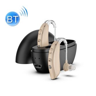 GM-301 Hearing Aid Rechargeable Sound Amplifier,Spec: With Charging Pod Skin Color+Black