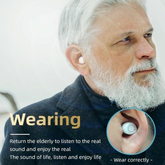 GM-902 Wireless Magnetic Charging Hearing Aids Elderly Sound Amplifier(Skin-color+Black)