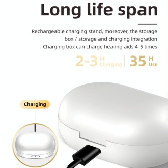 GM-902 Wireless Magnetic Charging Hearing Aids Elderly Sound Amplifier(Skin-color+Black)