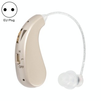 Portable Rechargeable Invisible Hearing Aid EU Plug(Gold)