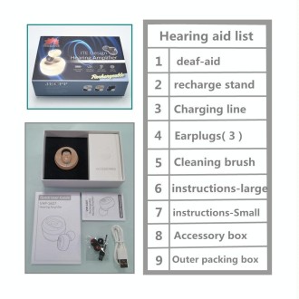 KAIXINWEI VHP-601 DC3.7V In-ear Bluetooth Hearing Aid Sound Amplifier (Flesh Color)