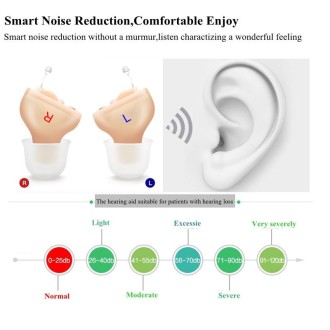 Z-20 In-Ear Hearing Aid Digital Noise Canceling Sound Amplifier(Right Ear Skin Clor)