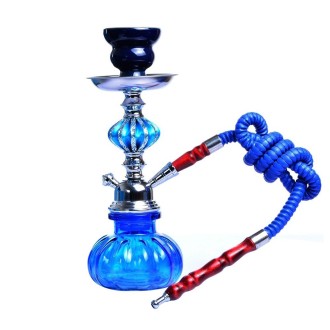 Single Tube Glass Hookah (Blue)