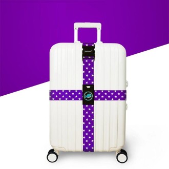 Cross Luggage Strap Without Combination Lock(Purple Star)