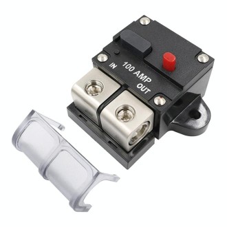 100A Auto Circuit Breaker Car Audio Fuse Holder Power Insurance Automatic Switch(Black)