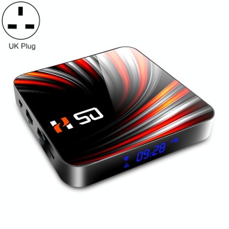 H50 4K Smart TV BOX Android 10.0 Media Player with Remote Control, Quad Core RK3318, RAM: 2GB, ROM: 16GB, 2.4GHz/5GHz WiFi, Blue