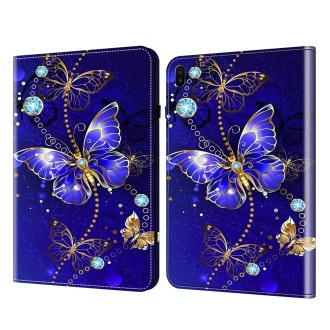 For Samsung Galaxy Tab S6 T860 Crystal Texture Painted Leather Tablet Case(Diamond Butterflies)