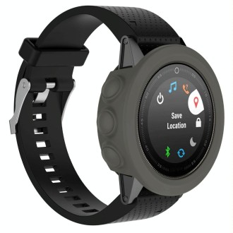 For Garmin Fenix 5X Solid Color Silicone Watch Protective Case(Grey)