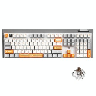 AULA F3050 2.4G Wireless Dual Mode Mechanical Keyboard,Tea Shaft(Grey)