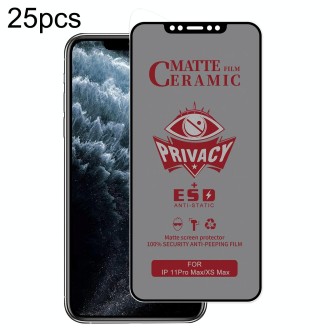 For iPhone 11 Pro Max / XS Max 25pcs Full Coverage Frosted Privacy Ceramic Film