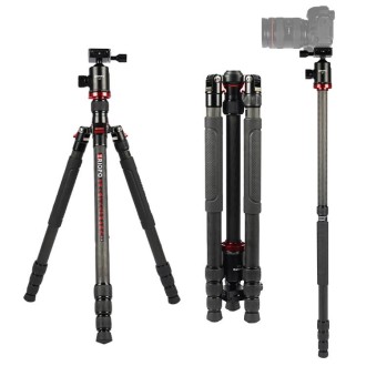 TRIOPO 888 Adjustable Portable Carbon Fiber Tripod with Q-2 Ball Head for SLR Camera, Pipe diameter: 28cm