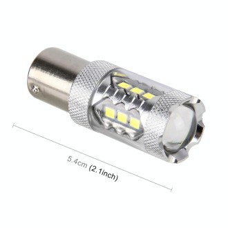 2 PCS 1156 / BA15S 5W 250LM 6000K Car Auto Turn Light Reversing Lights 16LEDs SMD-2835 Lamps, DC 12V(White Light)