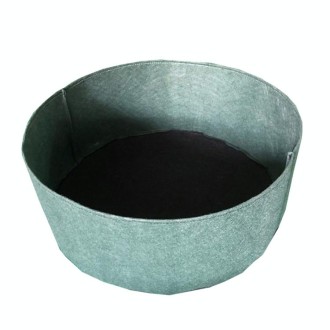 80x30cm 150L Felt Planting Barrel Indoor Outer Round Plant Bag Non-Woven Seedling Bag(Dark Green)