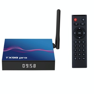 TX98 Pro 4K Ultra HD Android 12.0 Smart TV Box with Remote Control, 2GB+16GB, Allwinner H618 Quad-Core(EU Plug)