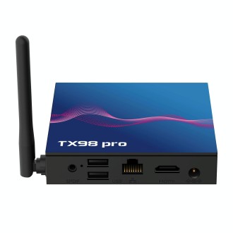 TX98 Pro 4K Ultra HD Android 12.0 Smart TV Box with Remote Control, 2GB+16GB, Allwinner H618 Quad-Core(EU Plug)