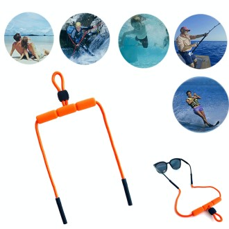 2 PCS Beach Snorkeling Floating Anti-drop Sports EVA Tube Sunglasses Chain Glasses Chain(Orange)