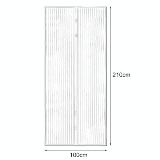 Magic Mesh Magnetic Mosquito-proof Screen Door Curtain, Size:210x100cm(Beige)