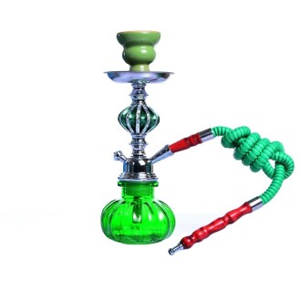 Single Tube Glass Hookah (Green)