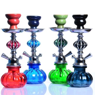 Single Tube Glass Hookah (Green)